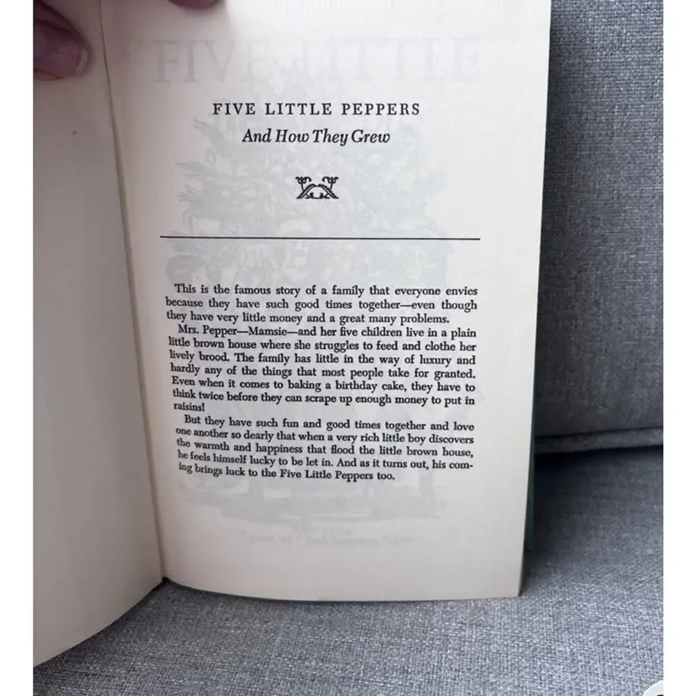 Vtg The Five Little Peppers and How They Grew hardcover book Margaret Sidney